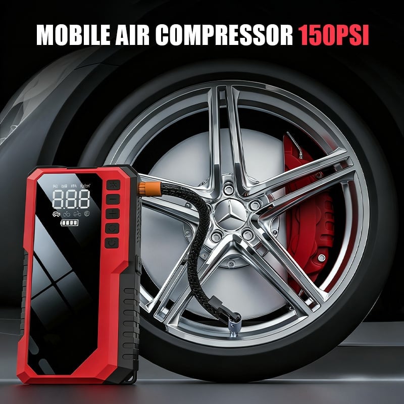 3-in-1 Emergency Jump Starter & Compressor System