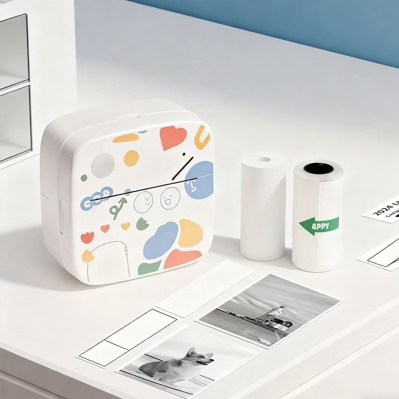 Mini Trådlös Bluetooth-etikettskrivare