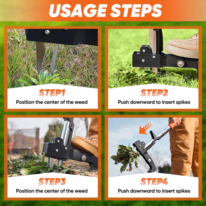 Saker Weed Puller Tool Stand Up Heavy Duty Garden Tool-upsell
