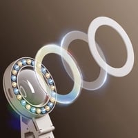 Portable Mobile Phone Rear Selfie Mirror Fill Light