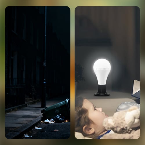 SakerPlus Emergency LED Bulbs lighting dark rooms