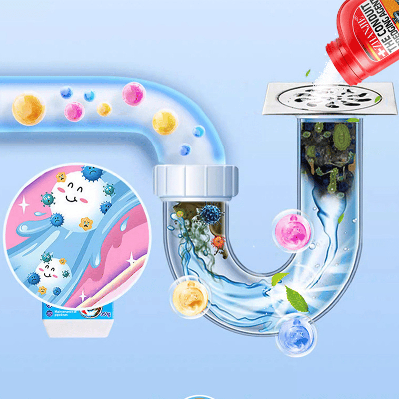 Powerful kitchen and bathroom pipe cleaning agent