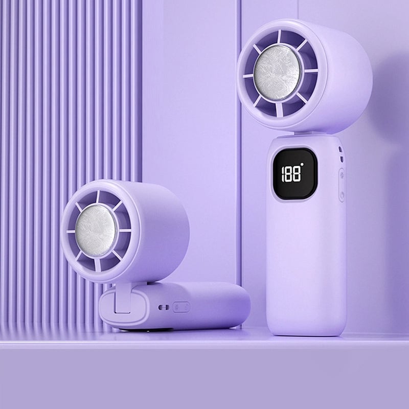 Foldable Ice Cooling Handheld Fan