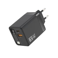 65 W GaN A+C Dual-Port-Schnellladeadapter mit einziehbarem Kabel
