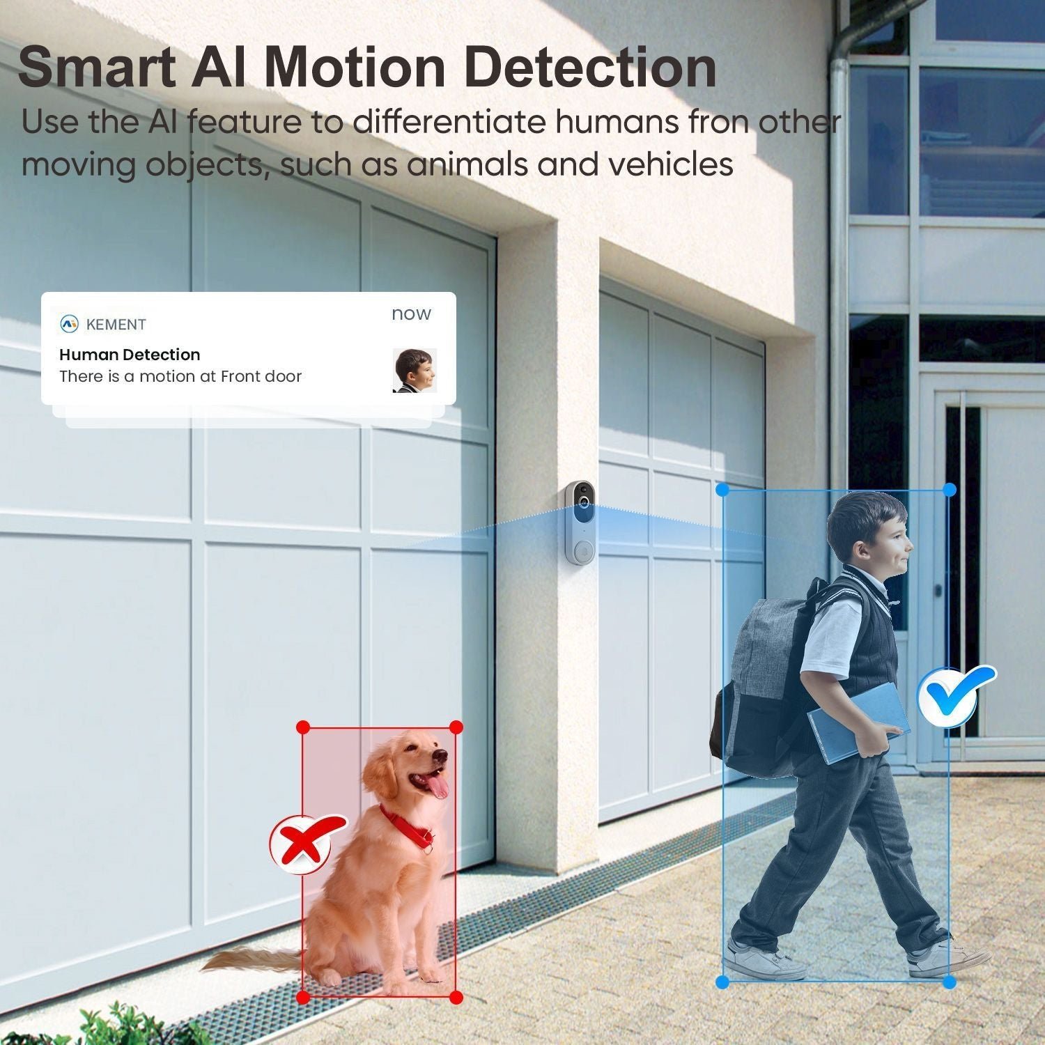 Wireless Smart Doorbell Surveillance Camera with HD Night Vision