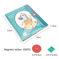 Montessori Magnetic Book Fraction Puzzle Designed for Kids