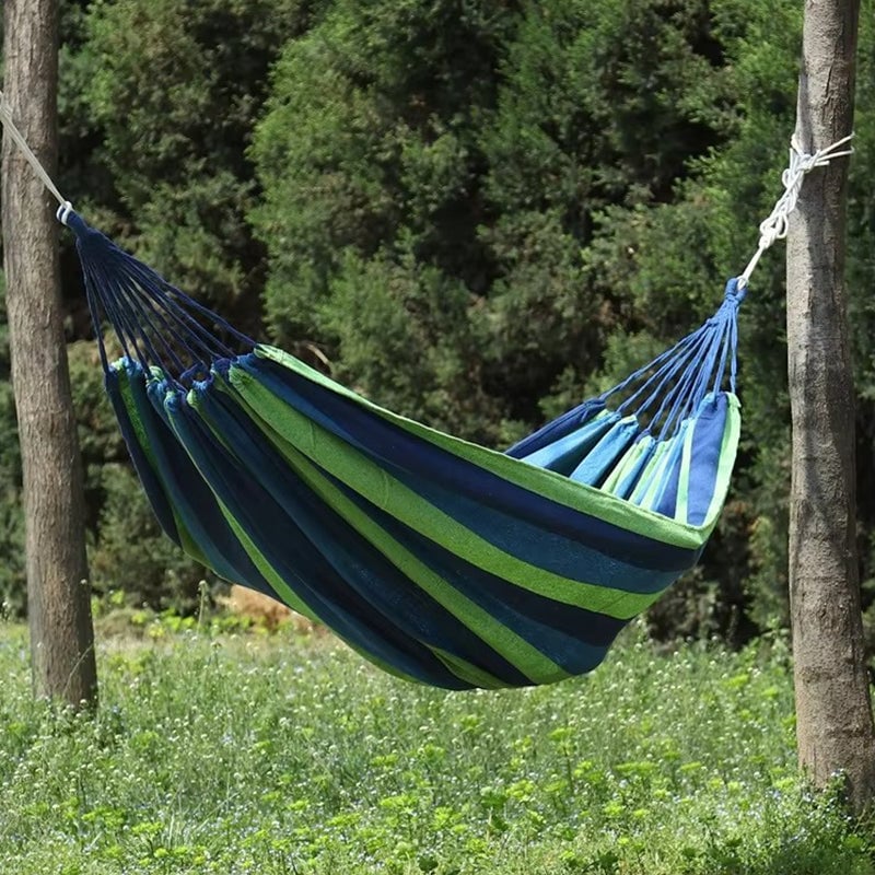Outdoor Thick Canvas Hammock with Ropes