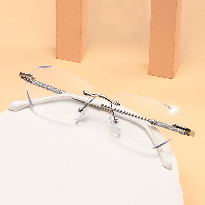 Modische randlose Anti-Blaulicht-Lesebrille
