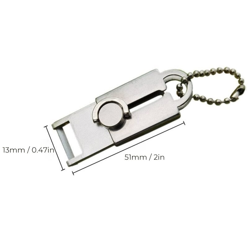 Porte-clés mini épluche-légumes en acier inoxydable