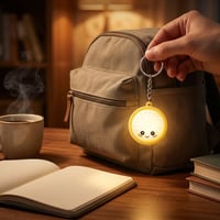 Light-Up Squeezable Steamed Bun Keychain