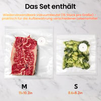 Sakerplus Vakuumierer mit wiederverwendbaren Beuteln
