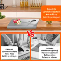 Sakerplus® Schneidebrett aus Edelstahl für die Küche