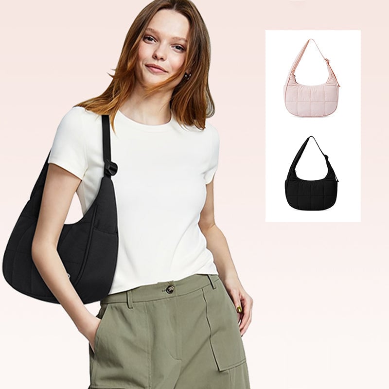 Puffer Crescent Shoulder Bag