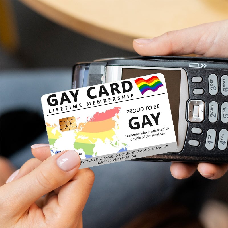 4-Piece Gay Card Lifetime Membership Credit Card Skin