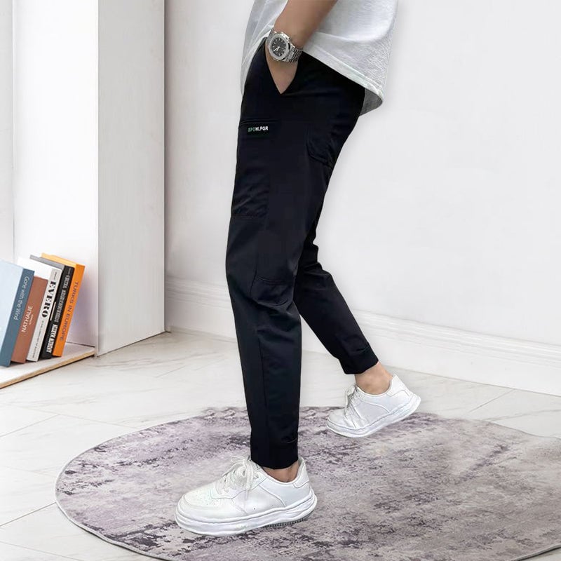 Strækbare Skinny fit Cargobukser med multilommer (Herre)
