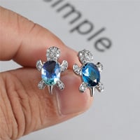 Crystal Turtle Earrings