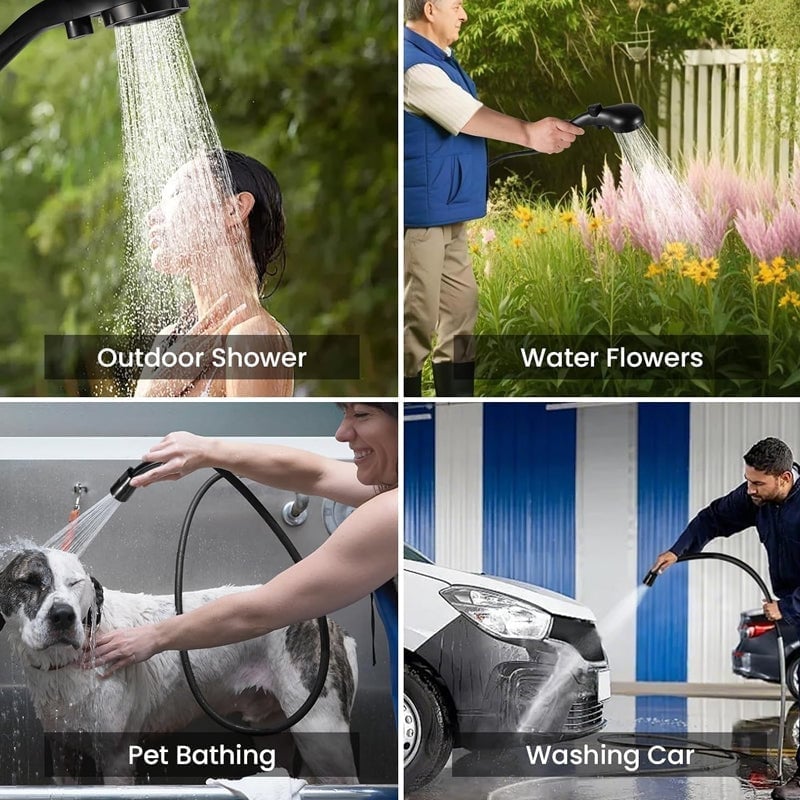 Sakerplus Portable Rechargeable Outdoor Camping Shower Pump