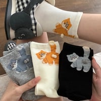 Cute Cat Socks with Balls