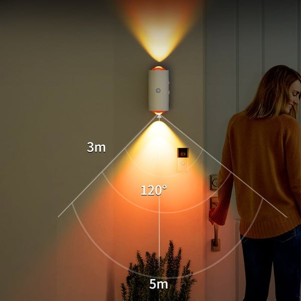 Smart Motion Sensor Wall Lamp with Colorful Gradient