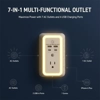 10-in-1 ETL-Certified Surge Protector Power Outlet