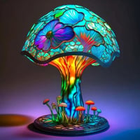 Växtmålat imitationsglas Bordslampor