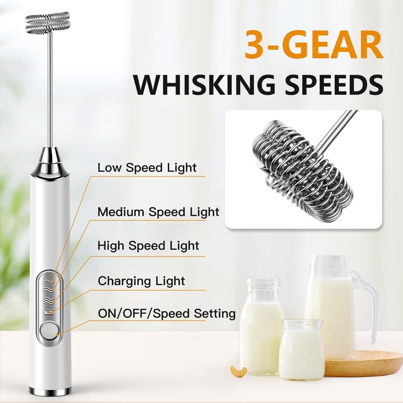 Electric Milk Frother & Egg Beater – 304 Stainless Steel
