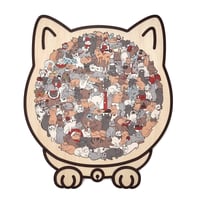 135-Piece Cat-Shaped Wooden Puzzle