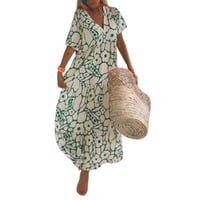 Abito stampato a maniche corte