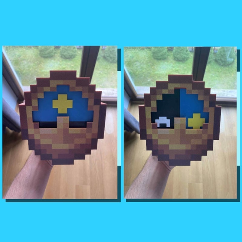 Minecraft Stil Klokke Borddekor