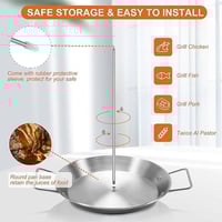 Stainless steel vertical screw grill pan