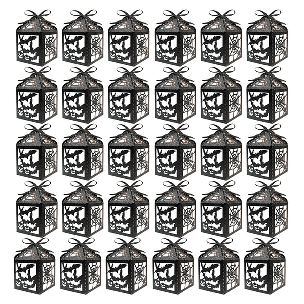 Halloween-Themed Glitter Decorative Candy Box