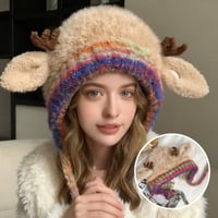 Cute Christmas Antler Beanie Hat