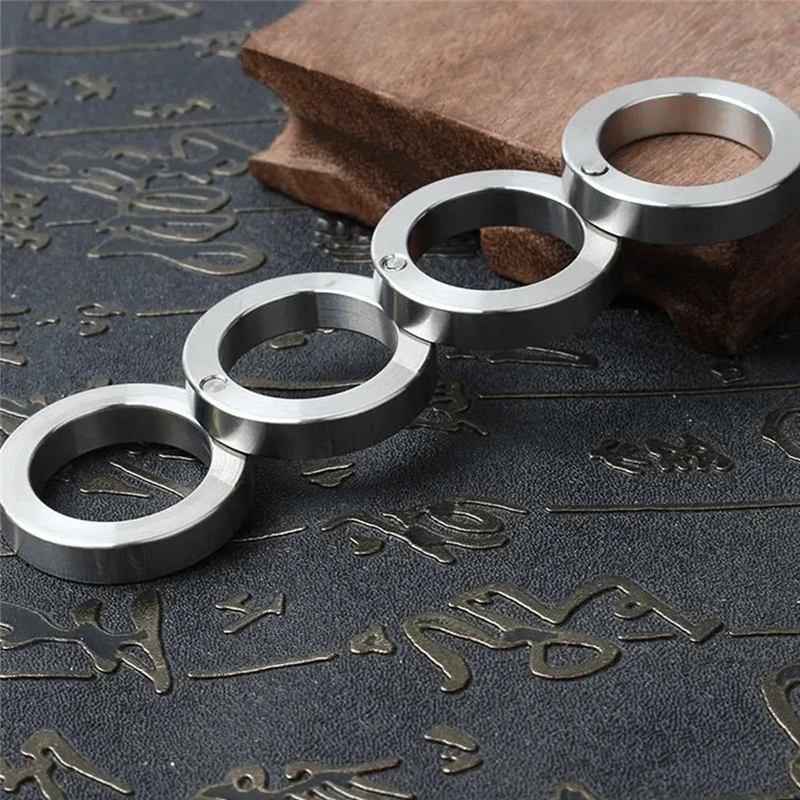Self-Defense Ring Set with Rotating Clasp