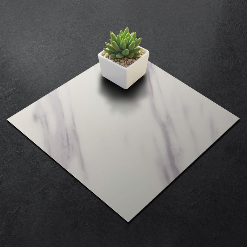 Marmor-Vinyl-Bodenfliesen zum Selbstkleben