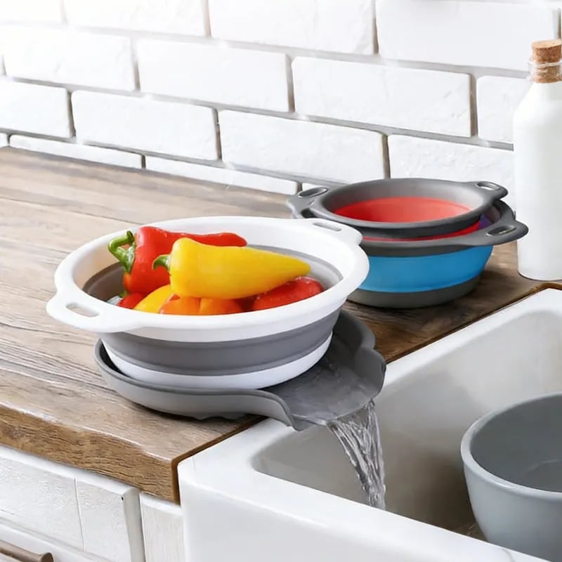 Saker® Collapsible Silicone Kitchen Strainer Set