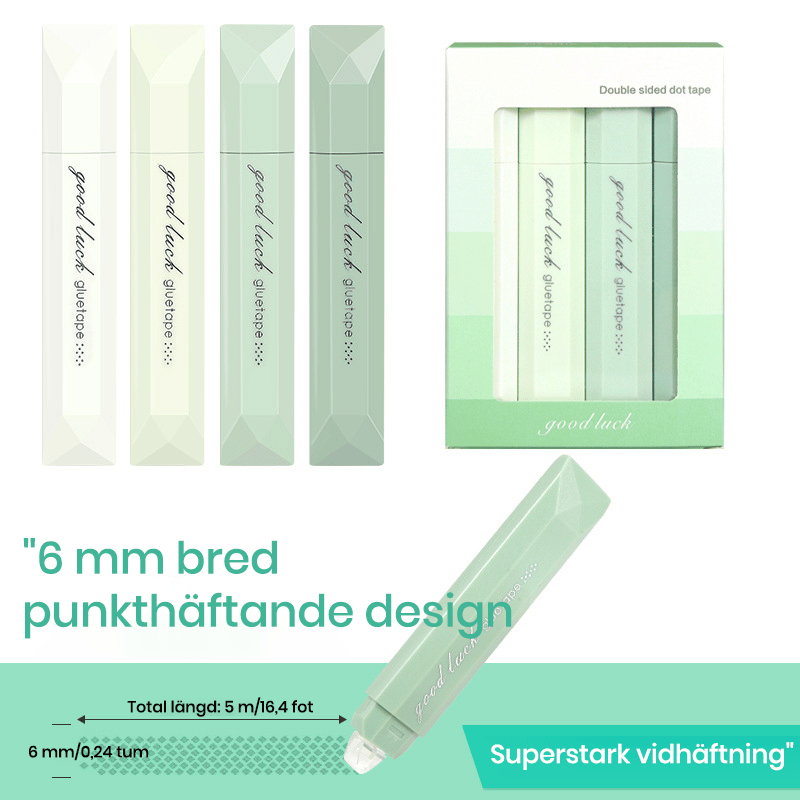 Dubbelhäftande tejprulle för scrapbooking
