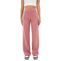 Weite Hose mit hoher Taille und Knopfleiste