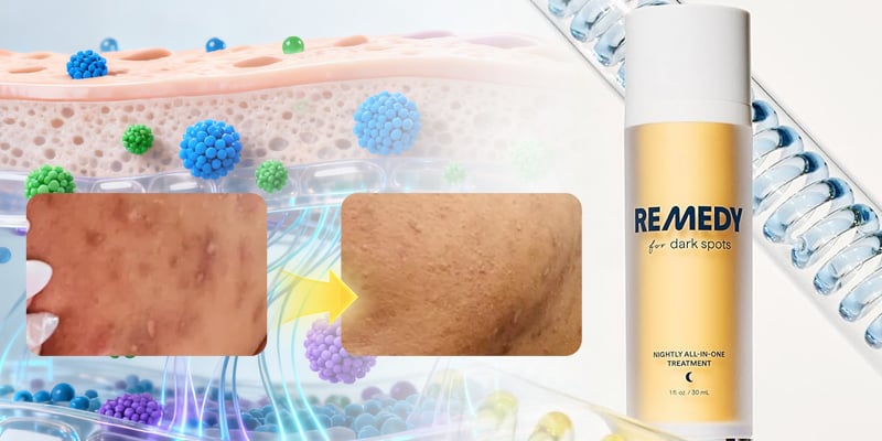 Diagram showing how multiple ingredients in Night Essence work together on different skin layers