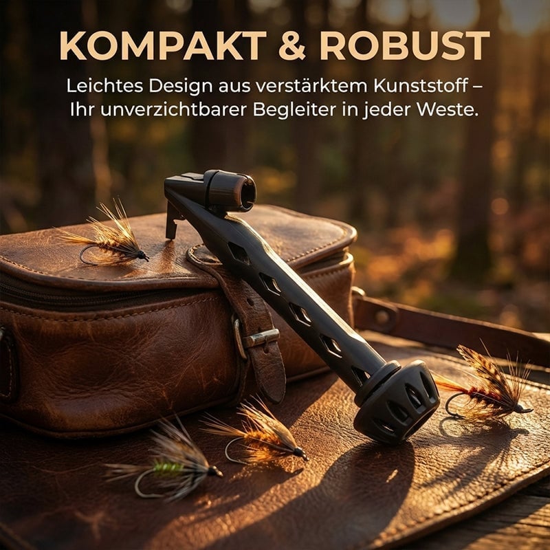 Magnetischer Fliegenfaden-Einfädler und Knotenbindewerkzeug