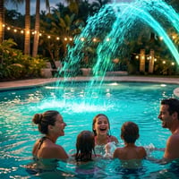 Dual-Head Solar & Type-C Pool Fountain Light