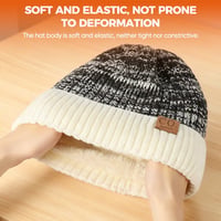 Fleece Lined Leather Patch Knit Cap