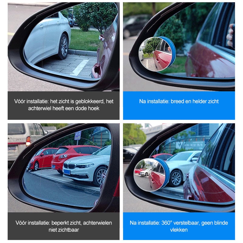 Omkeerbare extra dodehoekspiegels