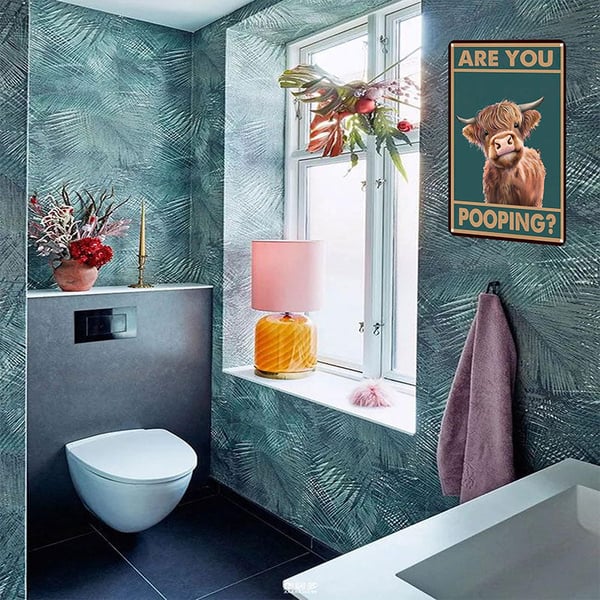 Vintage Highland Cow Tin Sign