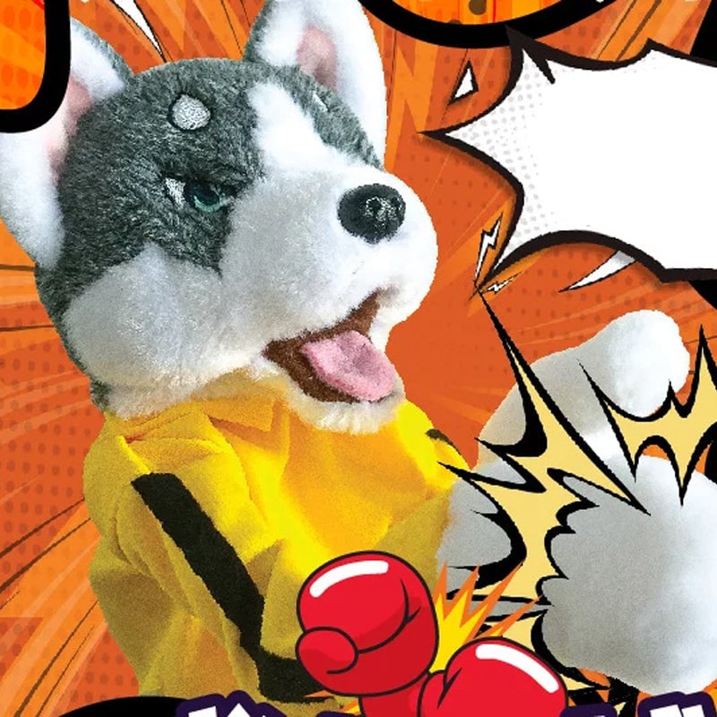 Kung Fu Husky Gants en peluche