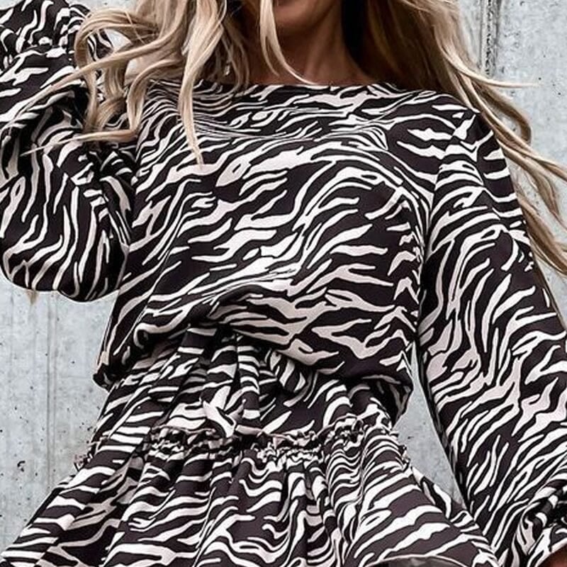 Women's Round Neck Long Sleeve Pullover Dress