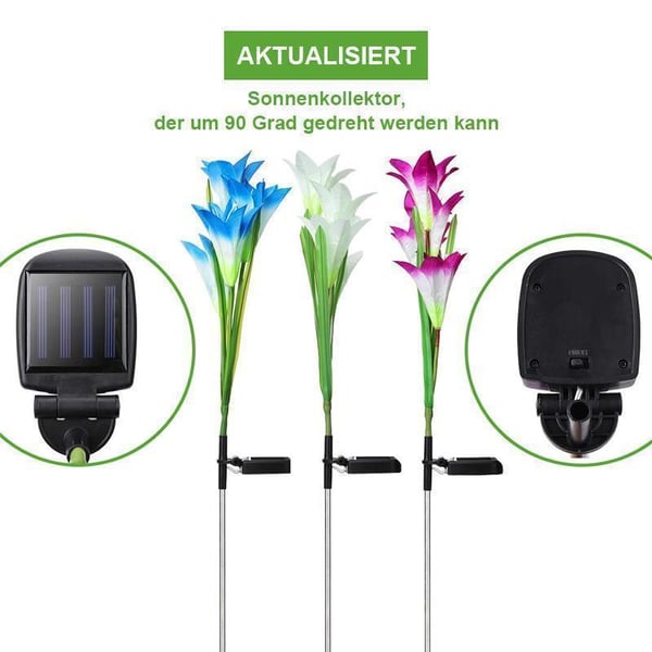 Solarbetriebene LED-Pfahlpflanze