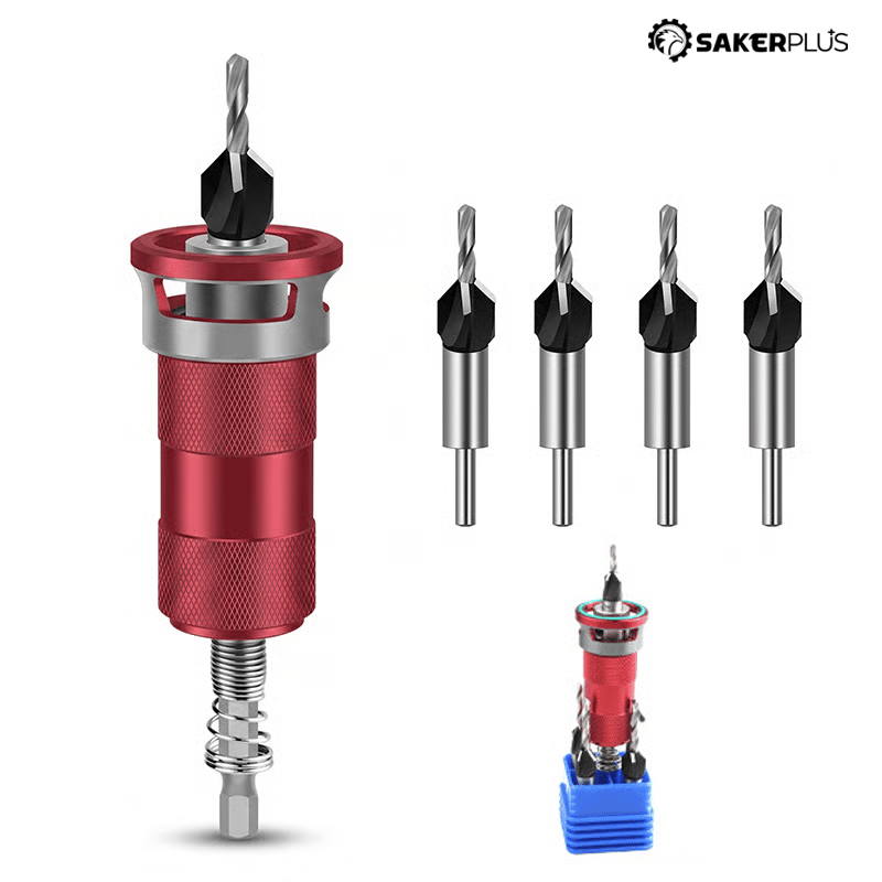 Sakerplus® Semi-Auto Depth Limit 4-Blade Countersink Drill