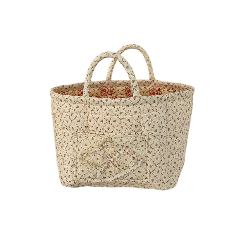 Floral Pattern Foldable Laundry Basket