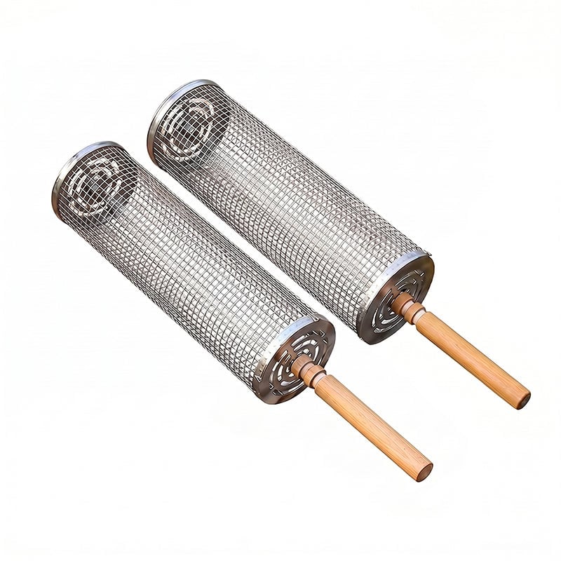 Saker® Rolling Grill Basket Set