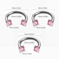 Zirkonia Hufeisenring für Piercings